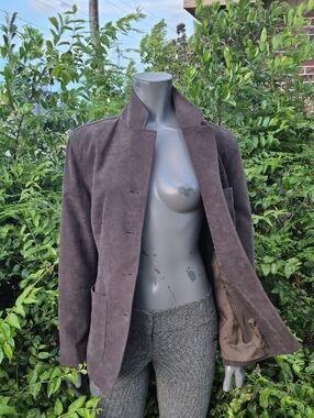 Casual Corner (Hong Kong) Ladies Brown Women's Faux Suede Blazer/Jacket